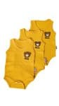 3 lü sarı bebek zıbın atlet